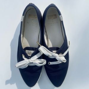 Kate Spade with Keds Navy Pointed Toe Sneakers